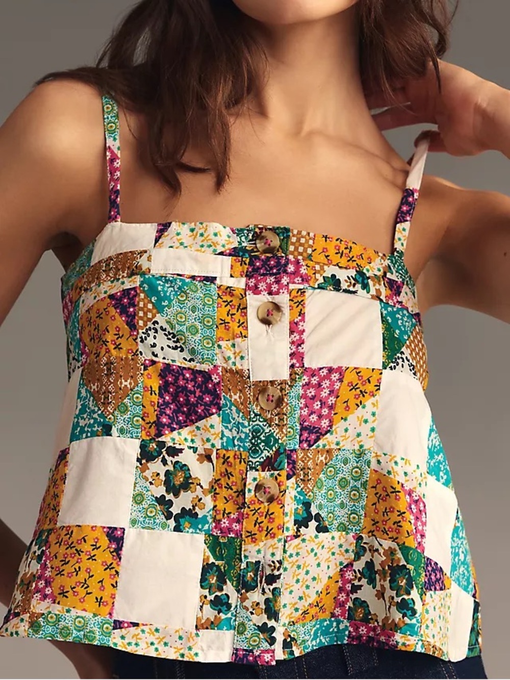 Pilcro Patchwork Boxy Tank